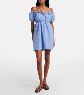 Sandales slingback en cuir et daim | Miu Miu