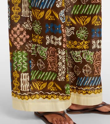 Minnie printed cotton wide-leg pants | Alémais