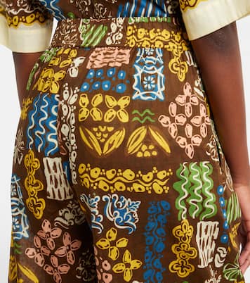 Minnie printed cotton wide-leg pants | Alémais