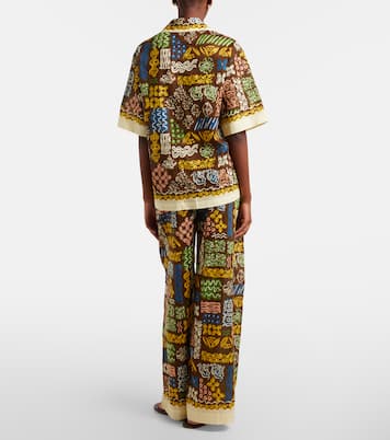 Minnie printed cotton wide-leg pants | Alémais