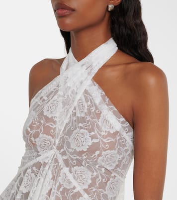 Halterneck lace minidress | Norma Kamali