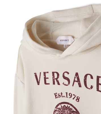 Medusa printed cotton jersey hoodie | Versace Kids