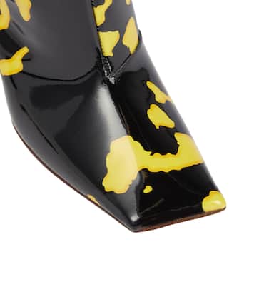 Bedruckte Overknee-Stiefel aus Lackleder | Vetements