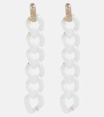 Orecchini Link Drop in oro 18kt con diamanti | Shay Jewelry