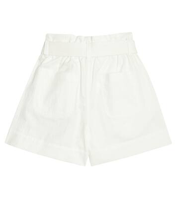 Cotton-blend paperbag shorts | Brunello Cucinelli Kids
