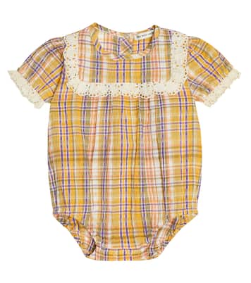 Baby Andrea checked cotton-blend bodysuit | The New Society
