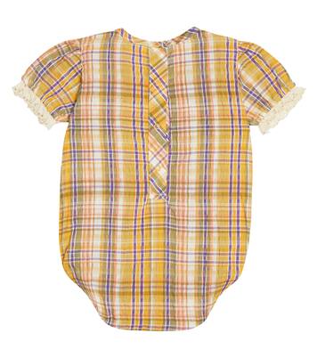 Baby Andrea checked cotton-blend bodysuit | The New Society