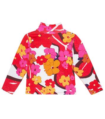 Floral turtleneck cotton jersey top | ERL Kids