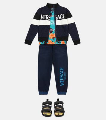 Bedrucktes T-Shirt aus Baumwoll-Jersey | Versace Kids