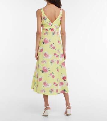 Robe midi Hilda en jacquard à fleurs | Rotate