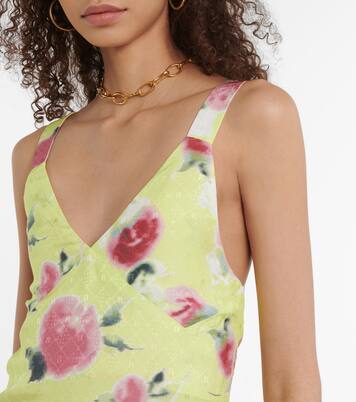 Robe midi Hilda en jacquard à fleurs | Rotate