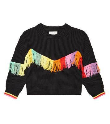 Fringed cotton and wool sweater | Stella McCartney Kids