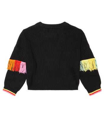 Fringed cotton and wool sweater | Stella McCartney Kids