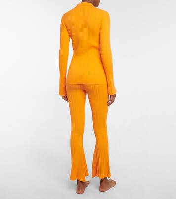 Tuxedo ribbed-knit cardigan | Live The Process