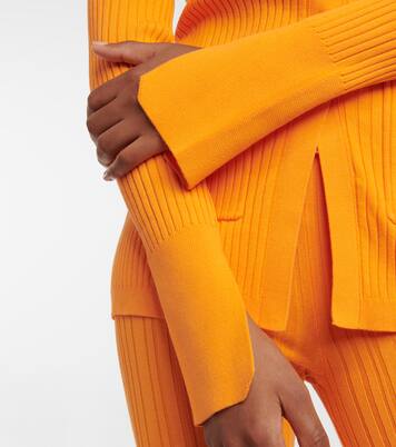 Tuxedo ribbed-knit cardigan | Live The Process