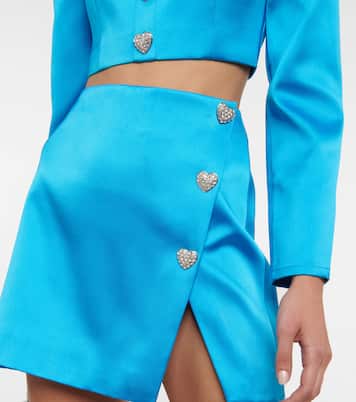 Minirock aus Satin | Self-Portrait