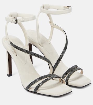 Verzierte Sandalen aus Leder | Brunello Cucinelli