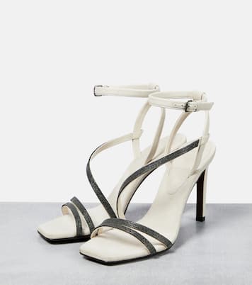 Verzierte Sandalen aus Leder | Brunello Cucinelli