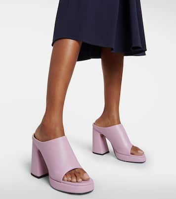 Plateau-Pantoletten Forma aus Leder | Proenza Schouler