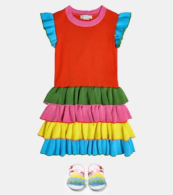 Ruffled cotton dress | Stella McCartney Kids