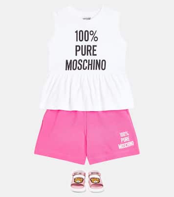 Set aus Top und Shorts aus Baumwoll-Jersey | Moschino Kids