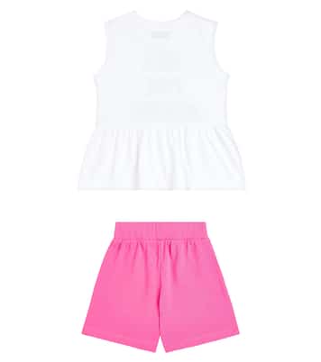 Set aus Top und Shorts aus Baumwoll-Jersey | Moschino Kids