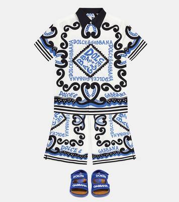 Bedruckte Bermuda-Shorts aus Baumwolle | Dolce&Gabbana Kids