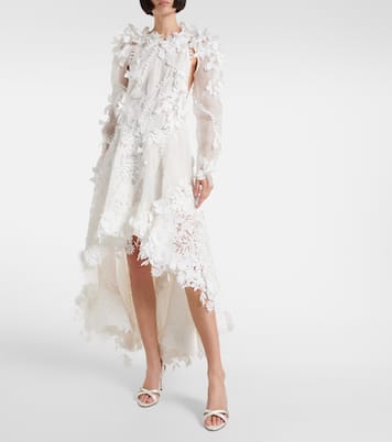 Ramisli embellished satin slingback sandals | Manolo Blahnik