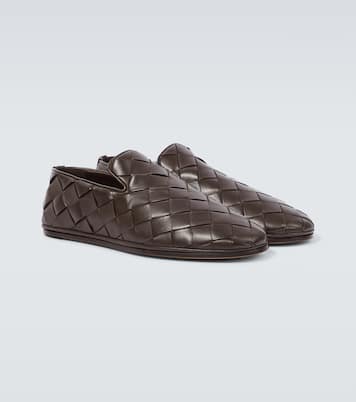 Sunday Intrecciato leather slip-on shoes | Bottega Veneta