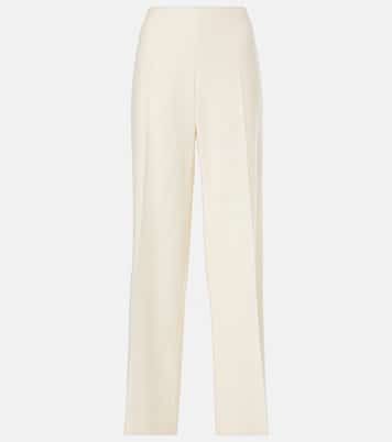Foulard wool, silk and linen straight pants | The Row