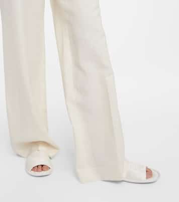 Foulard wool, silk and linen straight pants | The Row