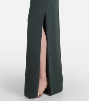 Abito lungo Mahir in crêpe drappeggiato | Safiyaa