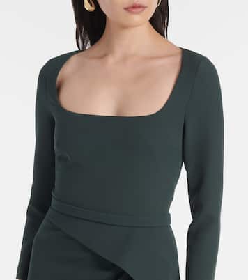 Abito lungo Mahir in crêpe drappeggiato | Safiyaa