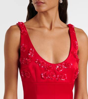 Robe midi Abella en satin à ornements | Emilia Wickstead