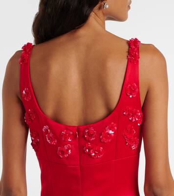 Robe midi Abella en satin à ornements | Emilia Wickstead