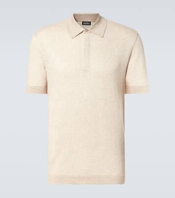Cotton, linen, and silk polo shirt | Zegna