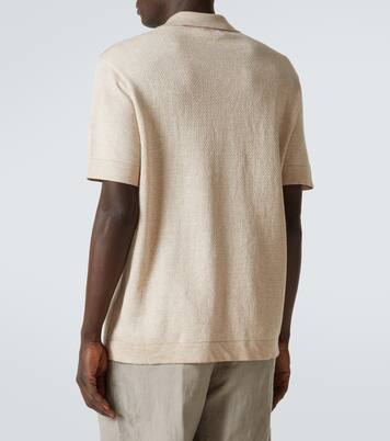 Cotton, linen, and silk polo shirt | Zegna