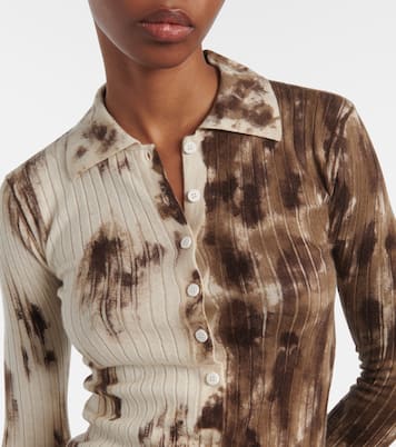 Bedruckter Polopullover aus Kaschmir und Seide | The Attico