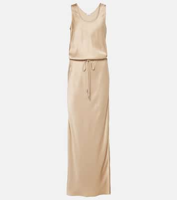 Satin maxi dress | Brunello Cucinelli