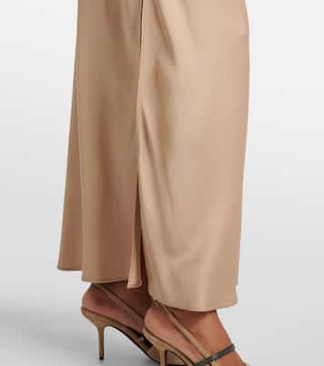 Satin maxi dress | Brunello Cucinelli