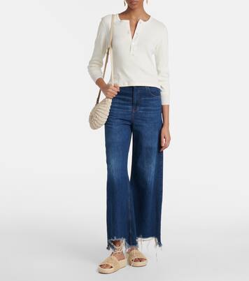 Isla raffia-effect slides | Chloé