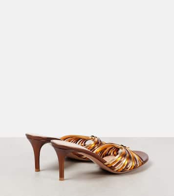 Sandalen Vyna 70 aus Metallic-Leder | Gianvito Rossi