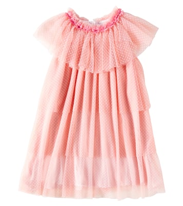 Ruffled tiered polka-dot tulle dress | Patachou