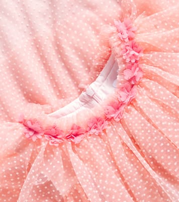 Ruffled tiered polka-dot tulle dress | Patachou