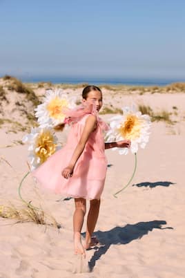 Ruffled tiered polka-dot tulle dress | Patachou