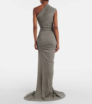 Pillar one-shoulder cotton-blend gown | Entire Studios