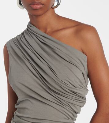 Pillar one-shoulder cotton-blend gown | Entire Studios