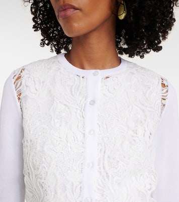 Cardigan mit Guipure-Spitze | Oscar de la Renta