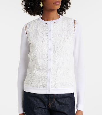 Cardigan mit Guipure-Spitze | Oscar de la Renta