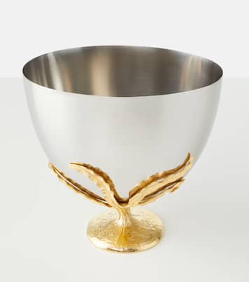 Fern gold-plated stainless steel ice bucket | L'Objet